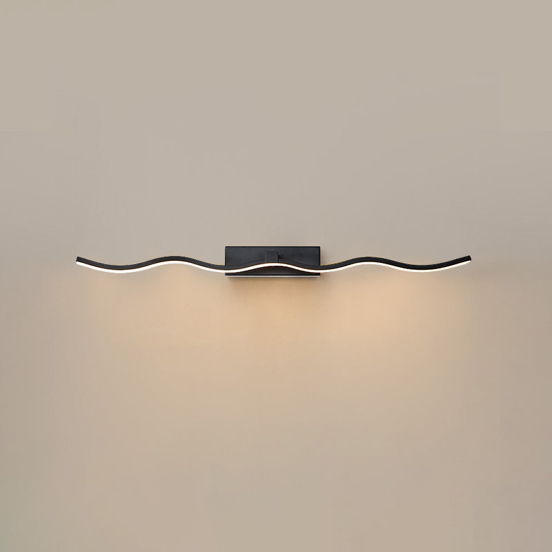 Lisslune | Waving Vanity Wall Lamps Modern Minimalist Style Metal Single Vanity Light