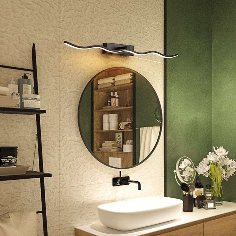Lisslune | Waving Vanity Wall Lamps Modern Minimalist Style Metal Single Vanity Light