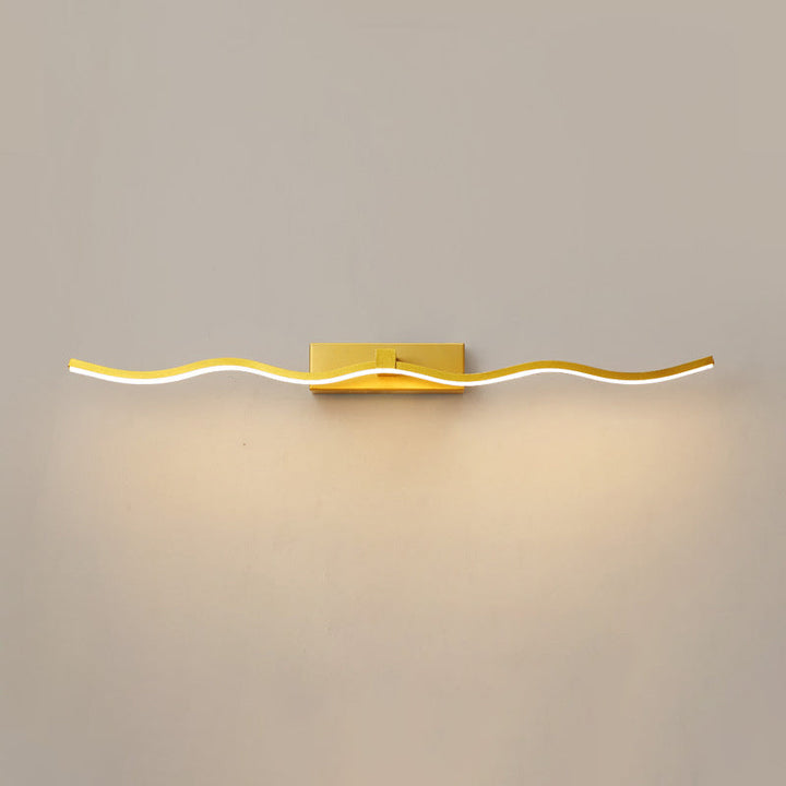 Lisslune | Waving Vanity Wall Lamps Modern Minimalist Style Metal Single Vanity Light
