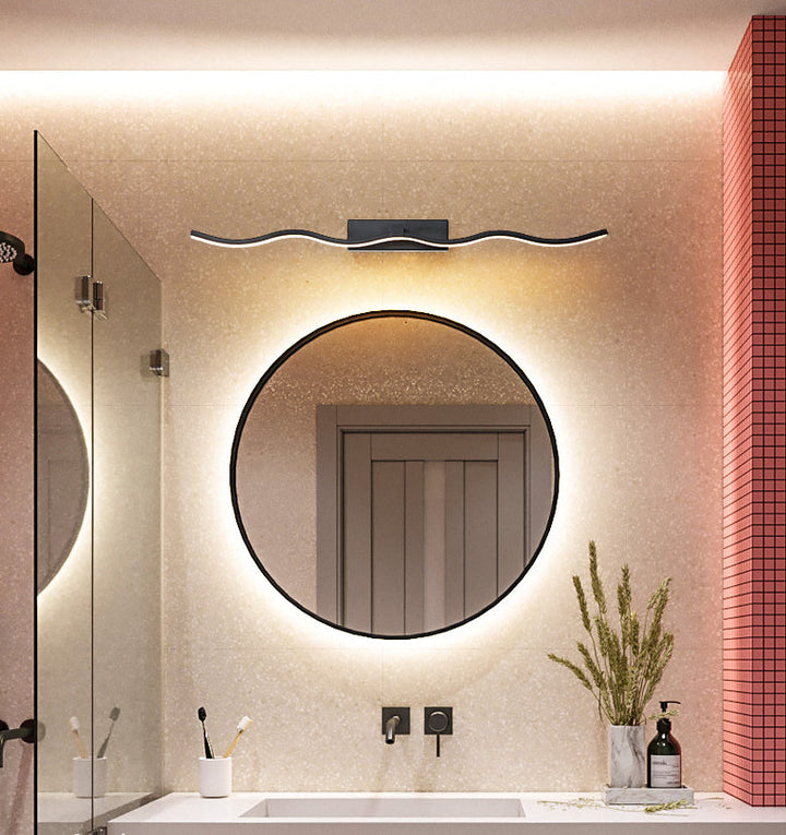 Lisslune | Waving Vanity Wall Lamps Modern Minimalist Style Metal Single Vanity Light