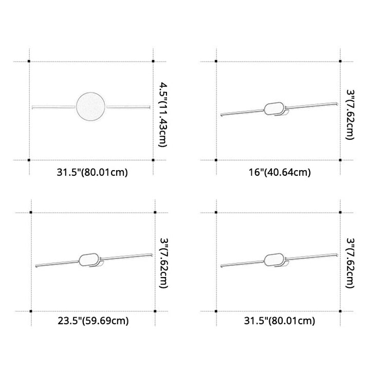 Skørter | Linear Vanity Wall Lamps Modern Minimalist Style Metal Single Vanity Light