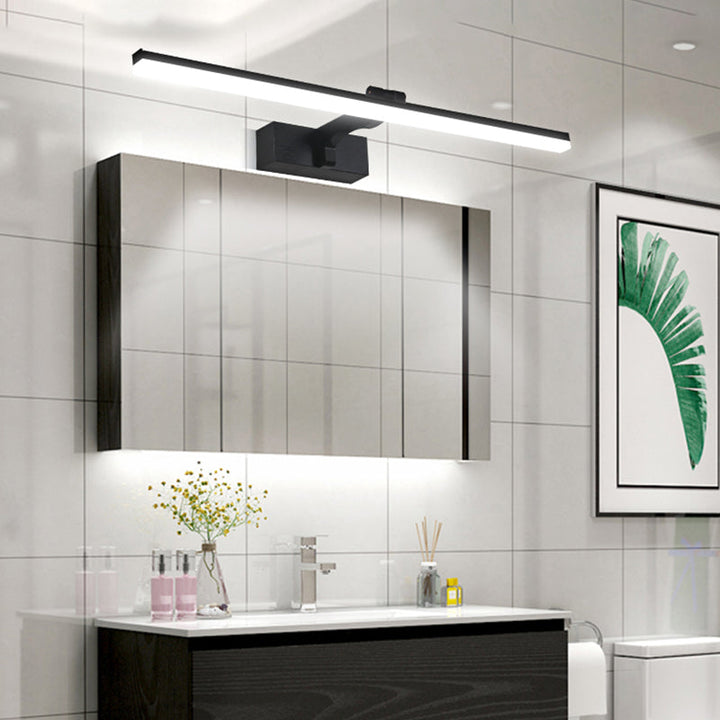 Lisslune | Rectangular Wall Light for the Bathroom Nordic Minimalist Style Metal Single Vanity Lamp