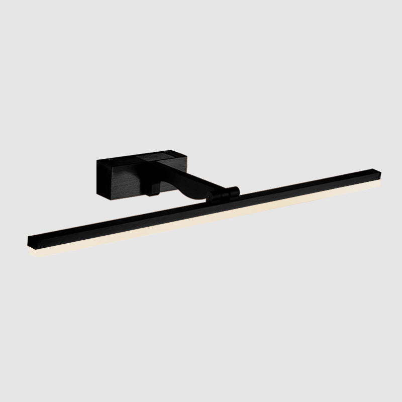 Lisslune | Rectangular Wall Light for the Bathroom Nordic Minimalist Style Metal Single Vanity Lamp
