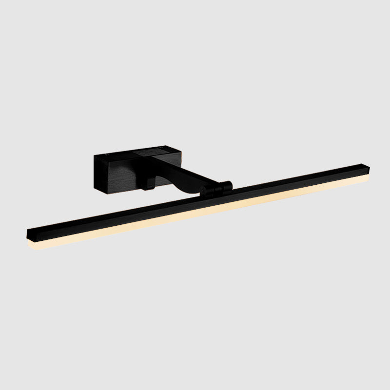 Lisslune | Rectangular Wall Light for the Bathroom Nordic Minimalist Style Metal Single Vanity Lamp