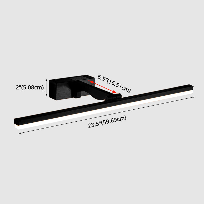 Lisslune | Rectangular Wall Light for the Bathroom Nordic Minimalist Style Metal Single Vanity Lamp