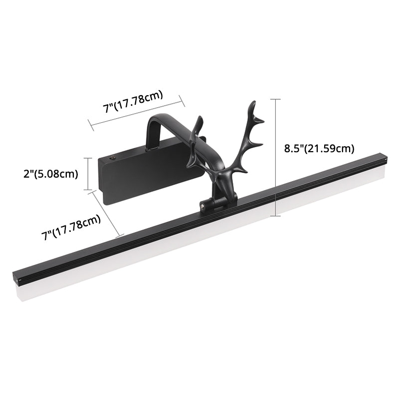 Lisslune | Nordic Light Extravagant Style Rectangular Wall Lamp Metal Single Vanity Light