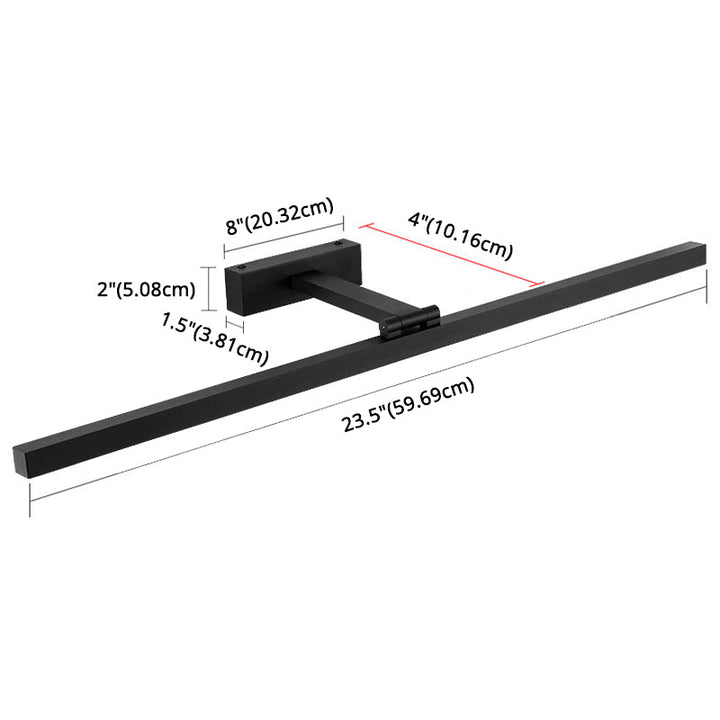 Skørter | Rectangular Vanity Wall Lamps Nordic Minimalist Style Aluminium Single Vanity Lamp