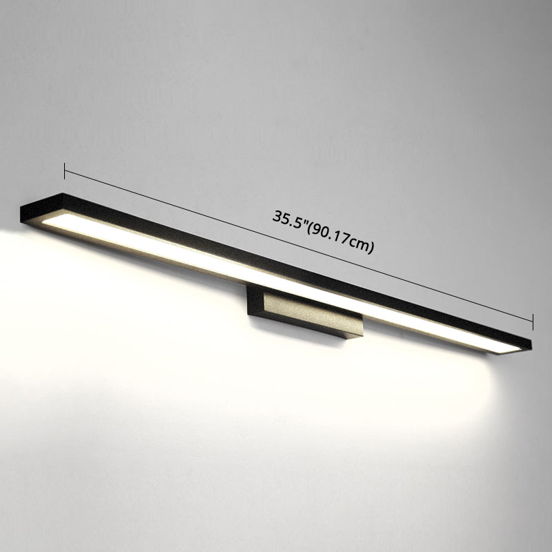 Skørter | Rectangular Vanity Wall Lamp Fixtures Modern Minimalist Style Aluminum Single Vanity Lamp