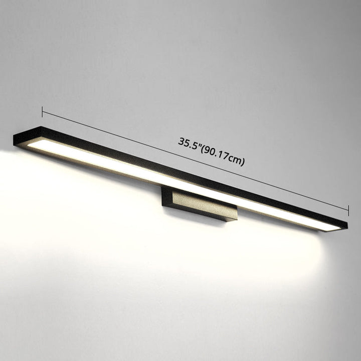 Skørter | Rectangular Vanity Wall Lamp Fixtures Modern Minimalist Style Aluminum Single Vanity Lamp