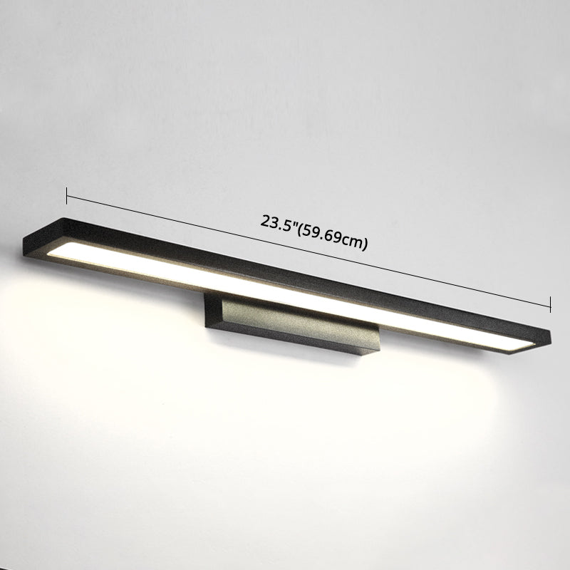 Skørter | Rectangular Vanity Wall Lamp Fixtures Modern Minimalist Style Aluminum Single Vanity Lamp