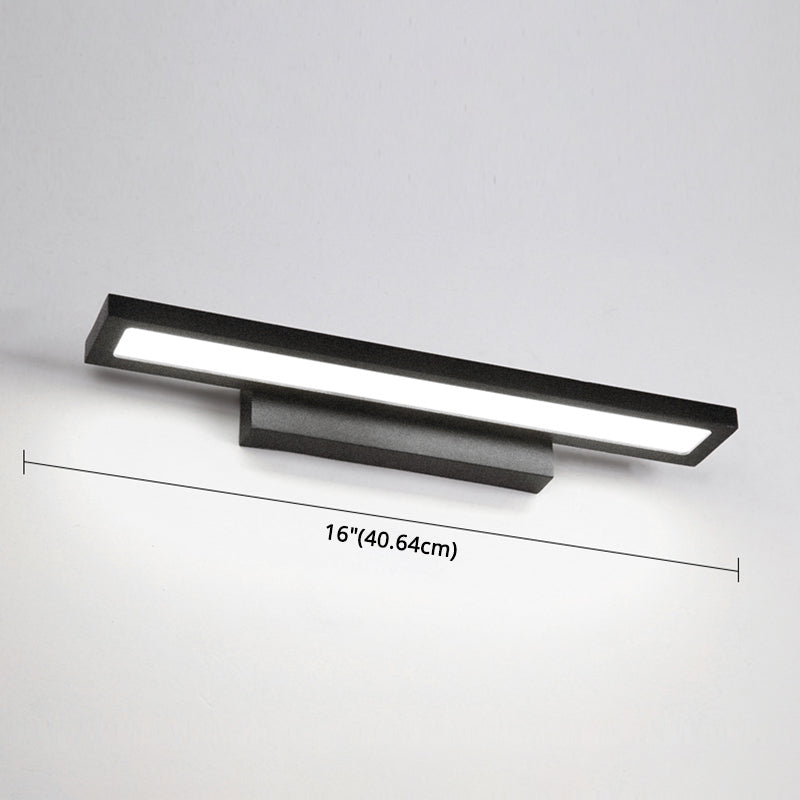 Skørter | Rectangular Vanity Wall Lamp Fixtures Modern Minimalist Style Aluminum Single Vanity Lamp