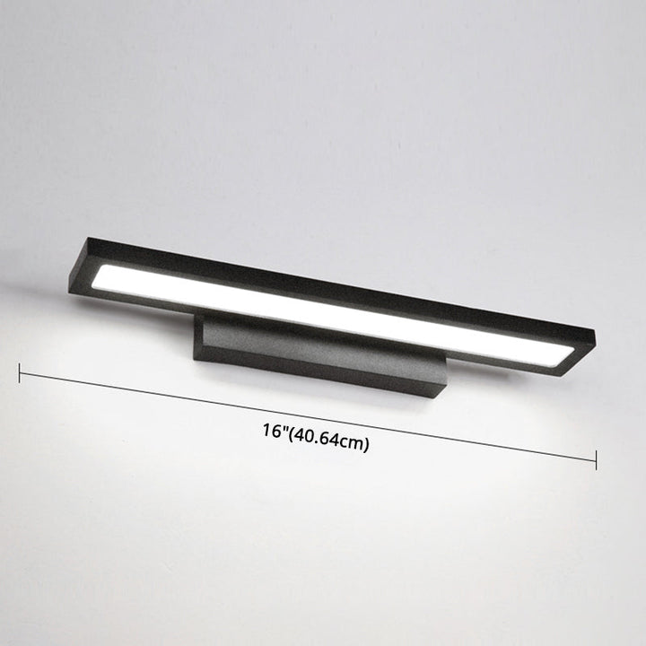 Skørter | Rectangular Vanity Wall Lamp Fixtures Modern Minimalist Style Aluminum Single Vanity Lamp