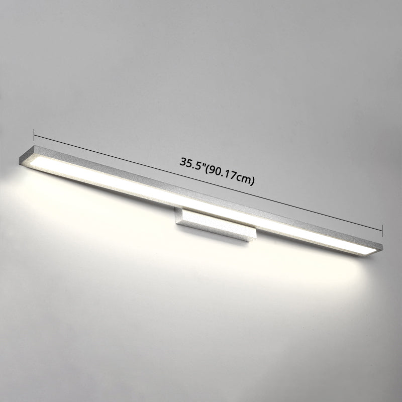 Skørter | Rectangular Vanity Wall Lamp Fixtures Modern Minimalist Style Aluminum Single Vanity Lamp