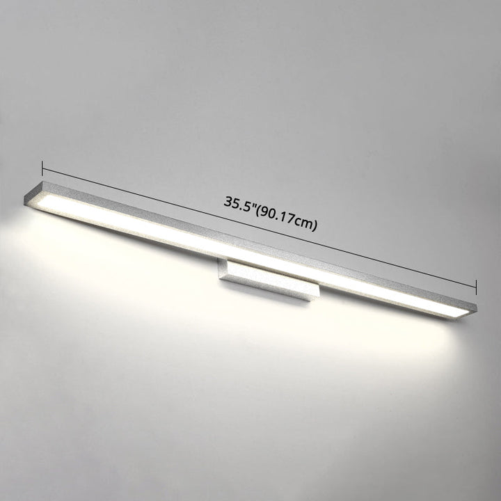Skørter | Rectangular Vanity Wall Lamp Fixtures Modern Minimalist Style Aluminum Single Vanity Lamp