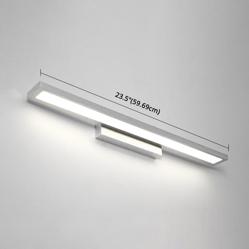 Skørter | Rectangular Vanity Wall Lamp Fixtures Modern Minimalist Style Aluminum Single Vanity Lamp