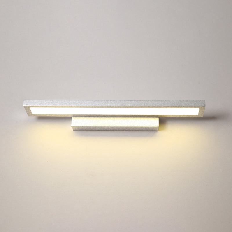 Skørter | Rectangular Vanity Wall Lamp Fixtures Modern Minimalist Style Aluminum Single Vanity Lamp