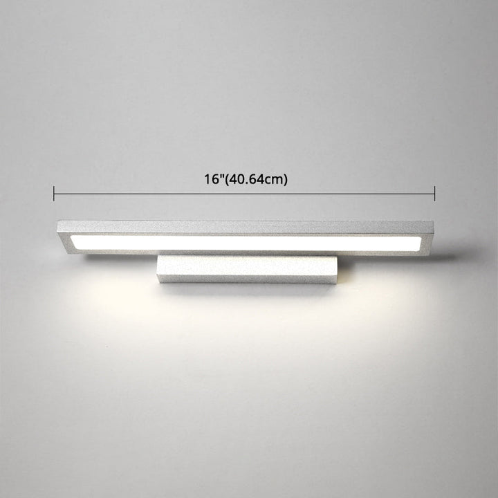 Skørter | Rectangular Vanity Wall Lamp Fixtures Modern Minimalist Style Aluminum Single Vanity Lamp