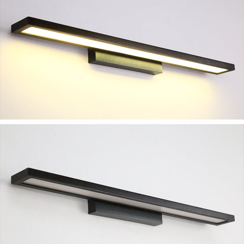 Skørter | Rectangular Vanity Wall Lamp Fixtures Modern Minimalist Style Aluminum Single Vanity Lamp