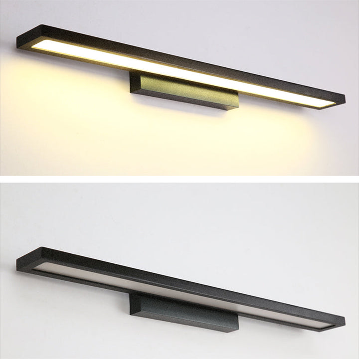 Skørter | Rectangular Vanity Wall Lamp Fixtures Modern Minimalist Style Aluminum Single Vanity Lamp