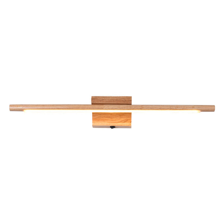 Skørter | Linear Vanity Wall Lamp Modern Minimalistic Style Wood Single Vanity Lamp