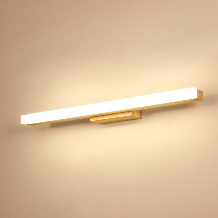 Skørter | Rectangular Wall Lamp Vanity Nordic Minimalist Style Wooden Single Vanity Lamp