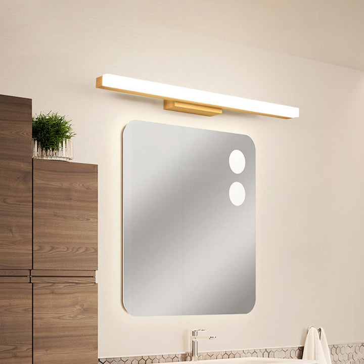 Skørter | Rectangular Wall Lamp Vanity Nordic Minimalist Style Wooden Single Vanity Lamp