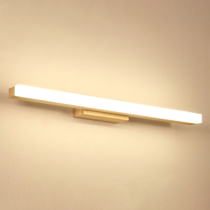 Skørter | Rectangular Wall Lamp Vanity Nordic Minimalist Style Wooden Single Vanity Lamp