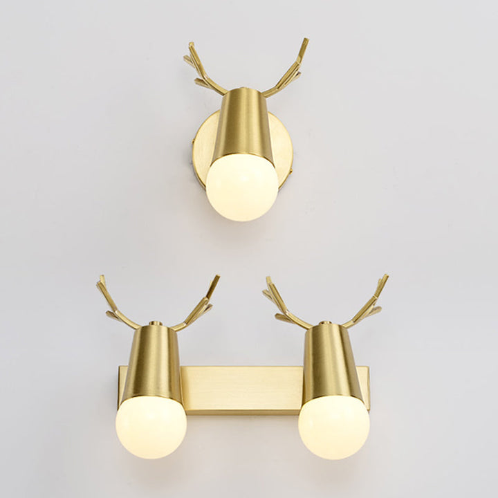 Lisslune | Antler-shaped wall lamp Creative Simple style Copper wall lights