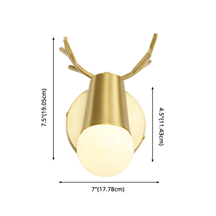 Lisslune | Antler-shaped wall lamp Creative Simple style Copper wall lights