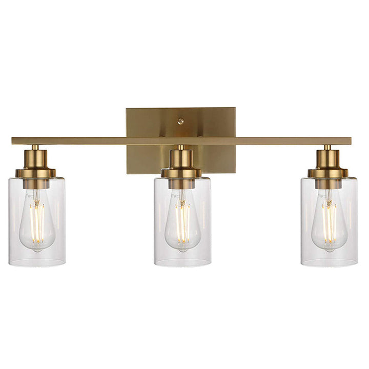Skørter | 3-Light Cylinder Wall Lamps Fixtures Retro Industrial Style Glass Vanity Light