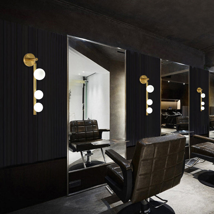 Lisslune | Spherical Wall Vanity Light Modern Luxury Style Glass 3 Light Vanity Light