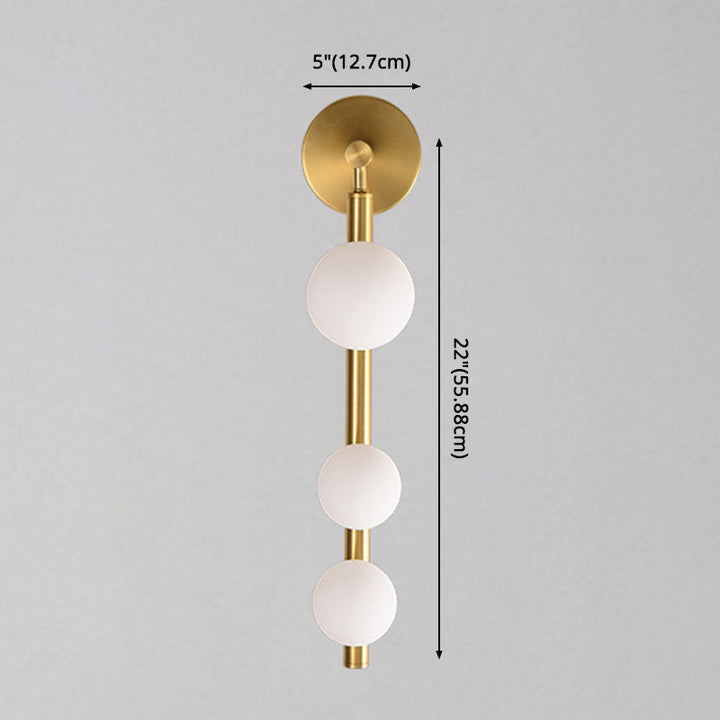 Lisslune | Spherical Wall Vanity Light Modern Luxury Style Glass 3 Light Vanity Light