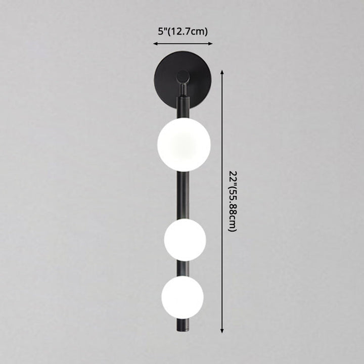 Lisslune | Spherical Wall Vanity Light Modern Luxury Style Glass 3 Light Vanity Light