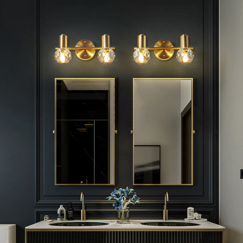 Lisslune | Circle Vanity Wall Lamps Modern Luxury Style Copper Vanity Lights