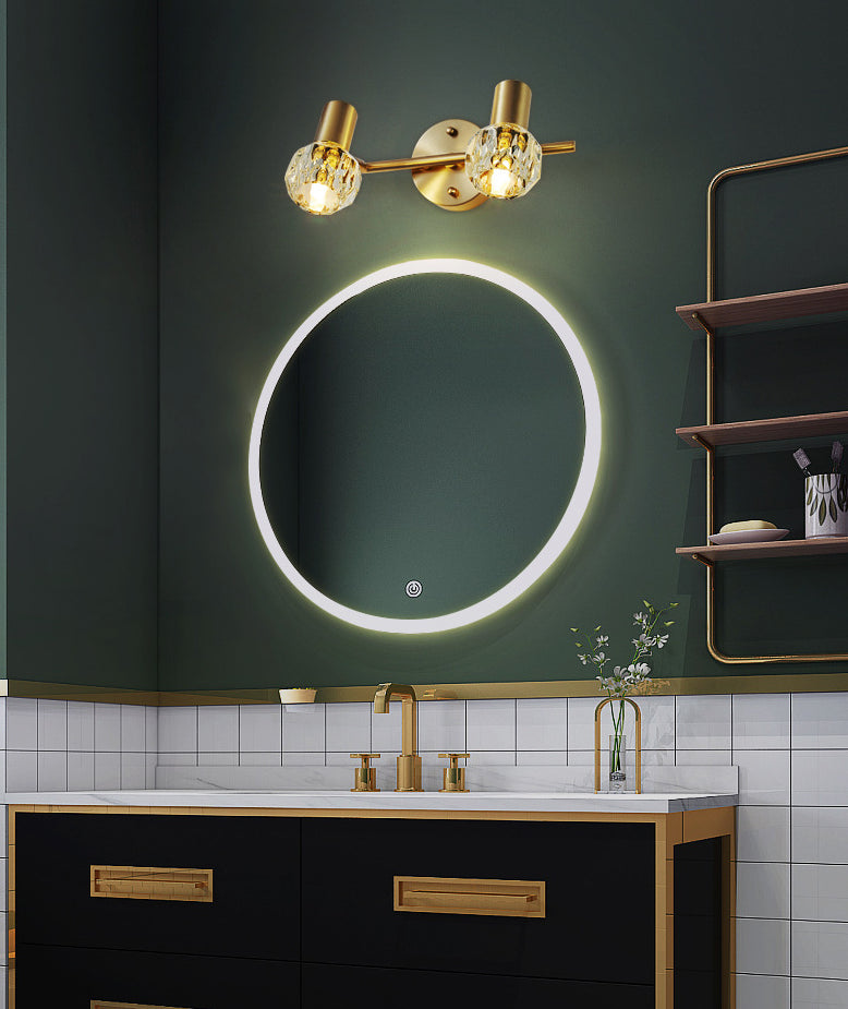 Lisslune | Circle Vanity Wall Lamps Modern Luxury Style Copper Vanity Lights