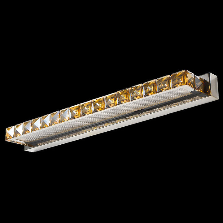 Lisslune | Rectangular Wall Mirror Lights Modern Luxury Style Crystal Single Mirror Lights
