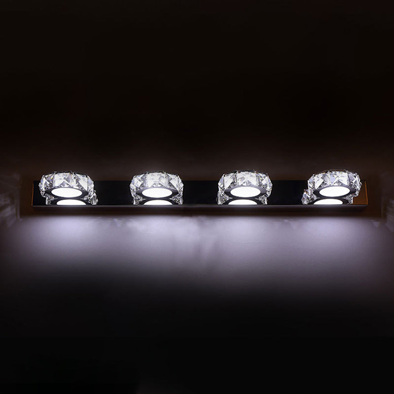 Lisslune | Circle Wall Lamp Lighting Modern Minimalist Style Crystal Vanity Light