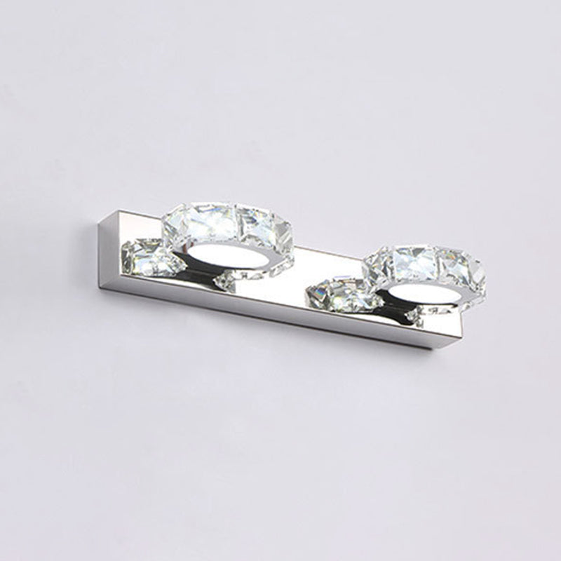 Lisslune | Circle Wall Lamp Lighting Modern Minimalist Style Crystal Vanity Light