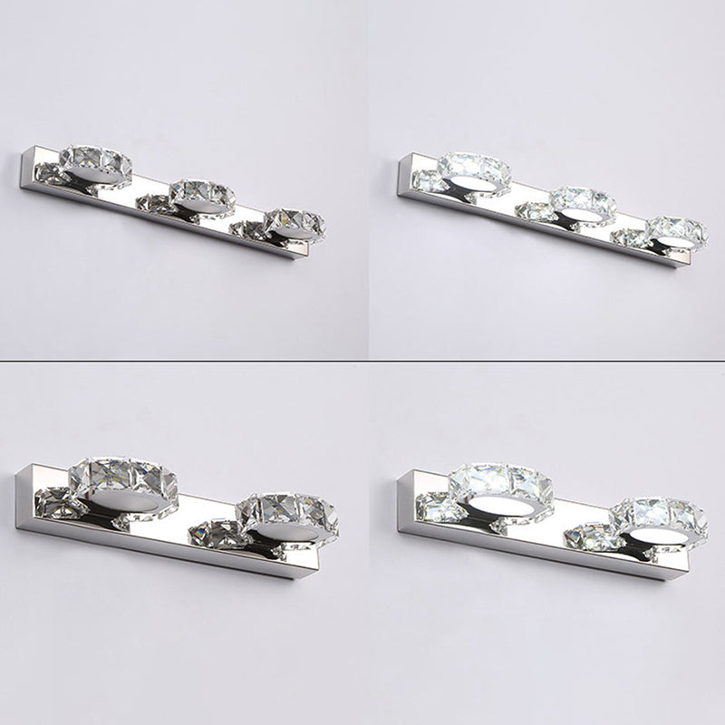Lisslune | Circle Wall Lamp Lighting Modern Minimalist Style Crystal Vanity Light