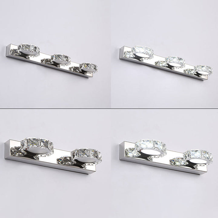 Lisslune | Circle Wall Lamp Lighting Modern Minimalist Style Crystal Vanity Light
