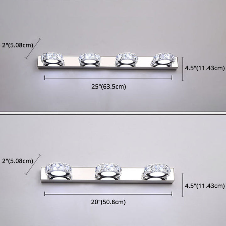 Lisslune | Circle Wall Lamp Lighting Modern Minimalist Style Crystal Vanity Light