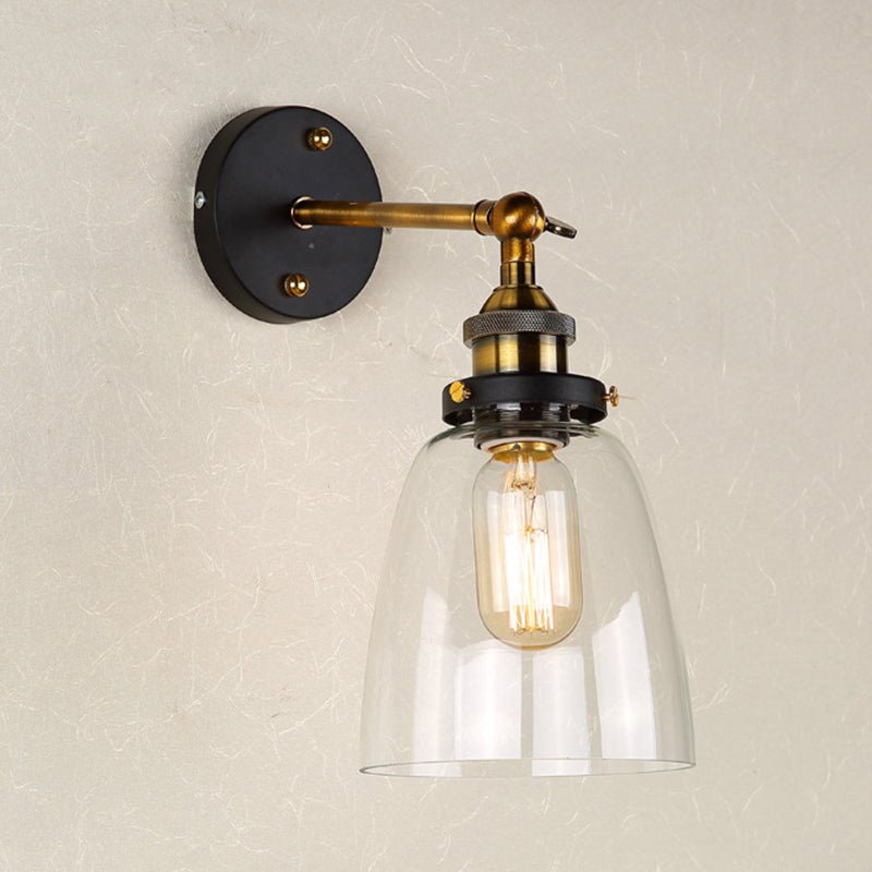 Skørter | Oval Vanity Wall Lamp Fixture Retro Industrial Style Glass Single Vanity Lamp