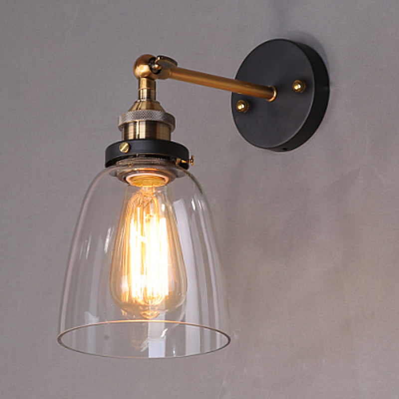 Skørter | Oval Vanity Wall Lamp Fixture Retro Industrial Style Glass Single Vanity Lamp