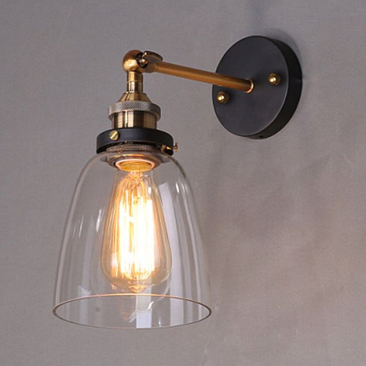 Skørter | Oval Vanity Wall Lamp Fixture Retro Industrial Style Glass Single Vanity Lamp