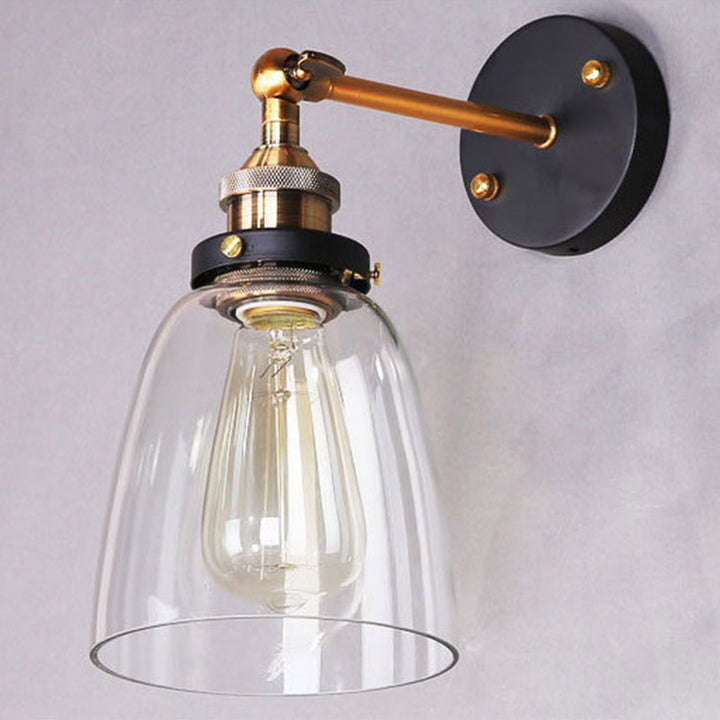 Skørter | Oval Vanity Wall Lamp Fixture Retro Industrial Style Glass Single Vanity Lamp