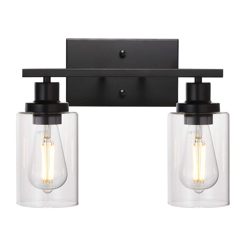 Skørter | Cylindrical Wall Light Fixtures Retro Industrial Style Glass Vanity Light
