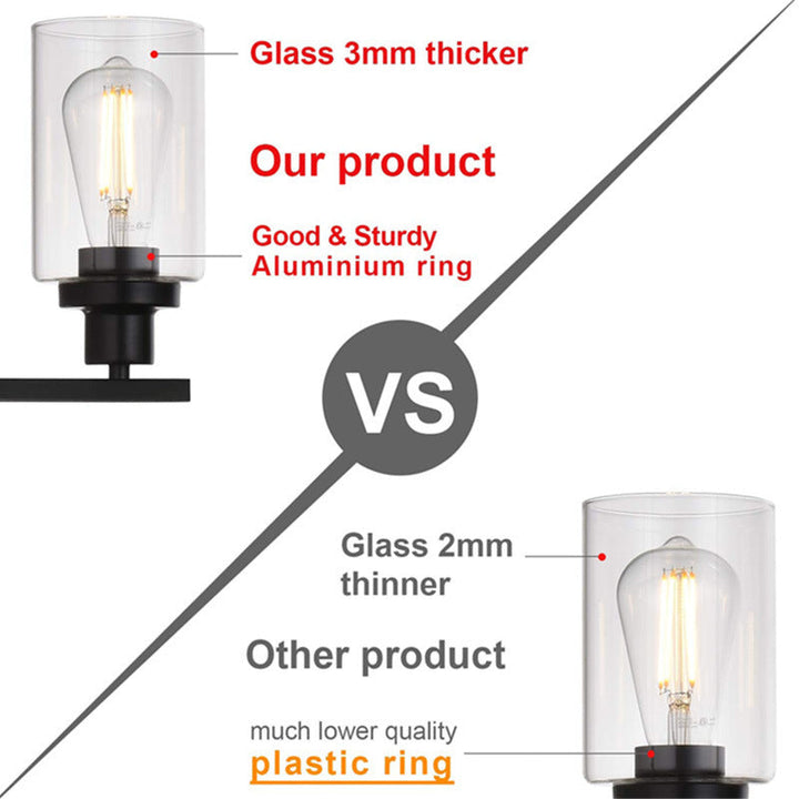 Skørter | Cylindrical Wall Light Fixtures Retro Industrial Style Glass Vanity Light