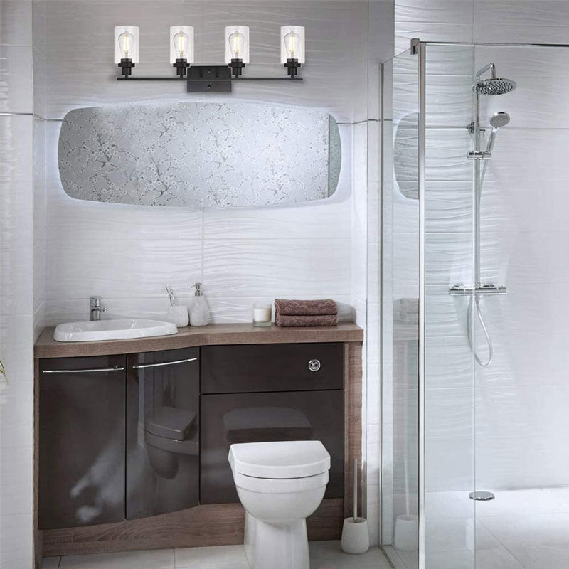 Skørter | Cylindrical Wall Light Fixtures Retro Industrial Style Glass Vanity Light