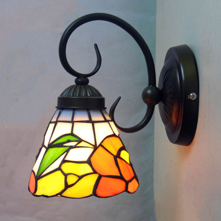 Skørter | Tapered Vanity Wall Lamps European Retro Style Glass Single Vanity Light