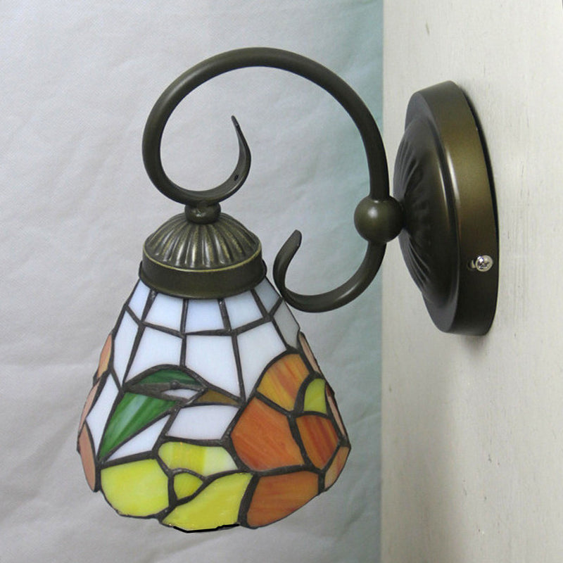 Skørter | Tapered Vanity Wall Lamps European Retro Style Glass Single Vanity Light